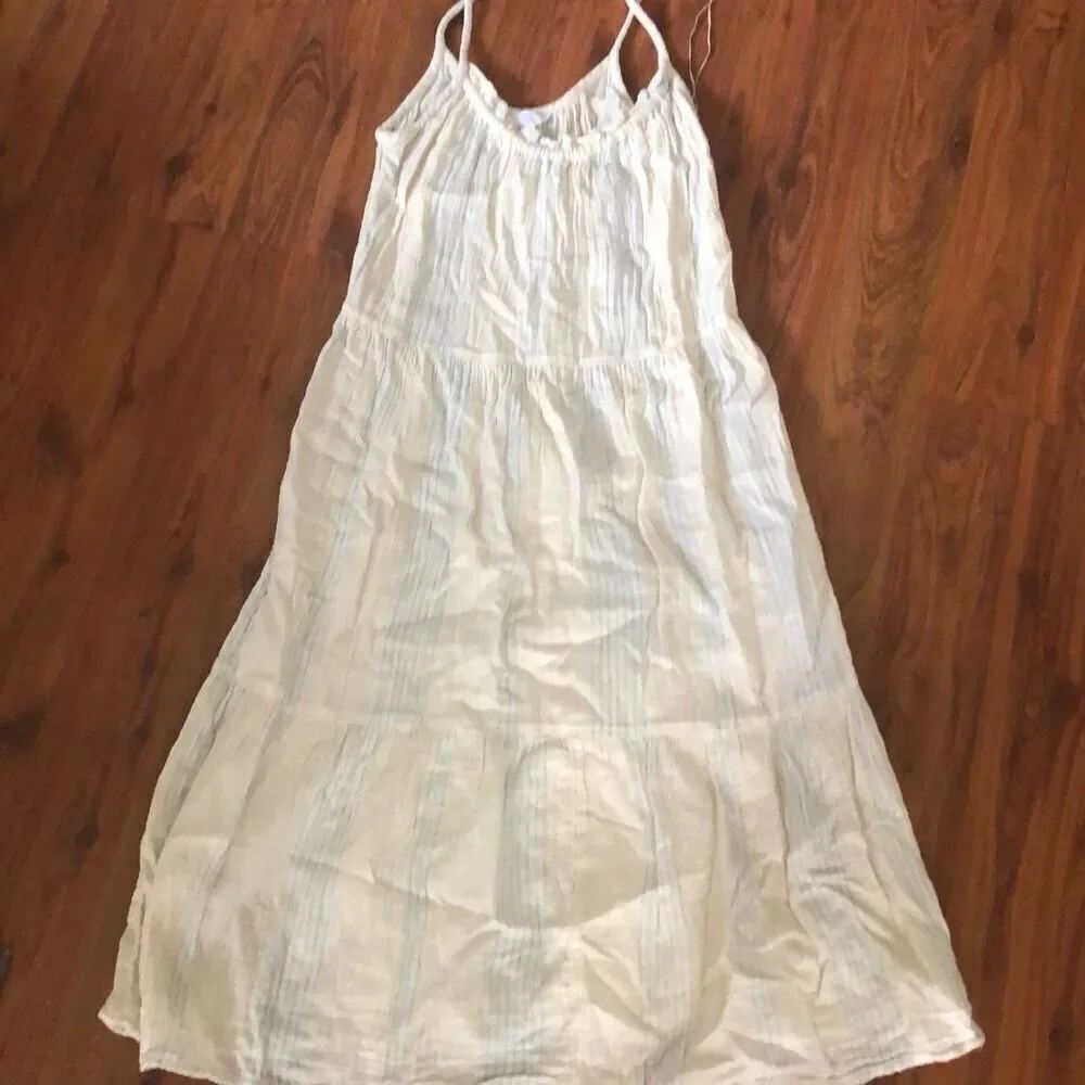 Time and Tru Bohemian style gauze dress with tassels s
